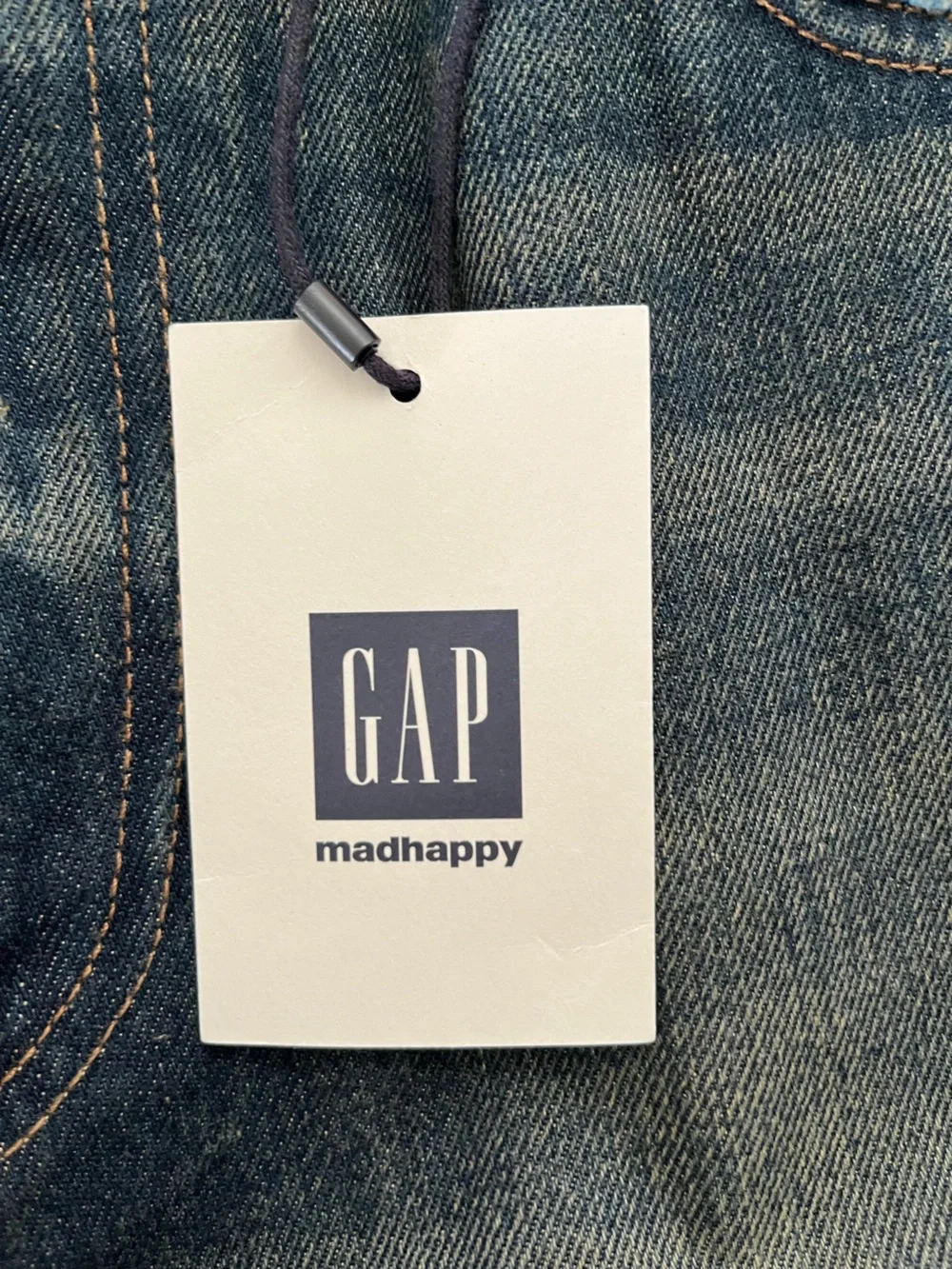 NWT GAP x MadHappy Collab Mens Distressed Dark Blue Jeans Size 34 x 30 & 32x30